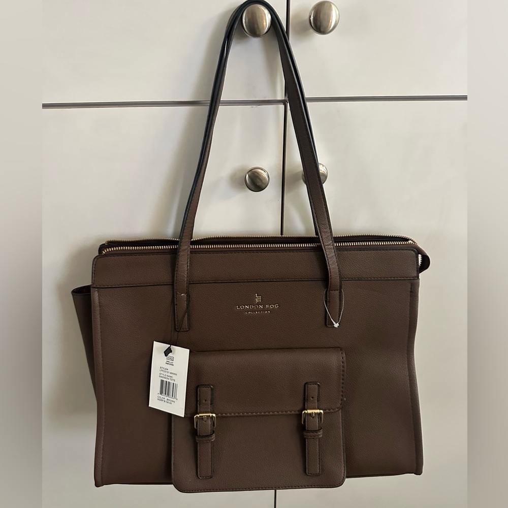 London Fog Chocolate Brown Tote